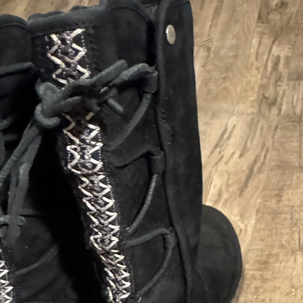 UGG Black Suede Winter Boots for Women
